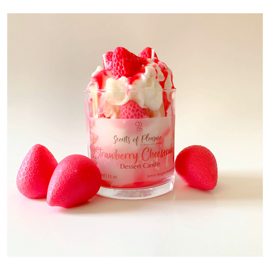 Strawberry Cheesecake Dessert Candle